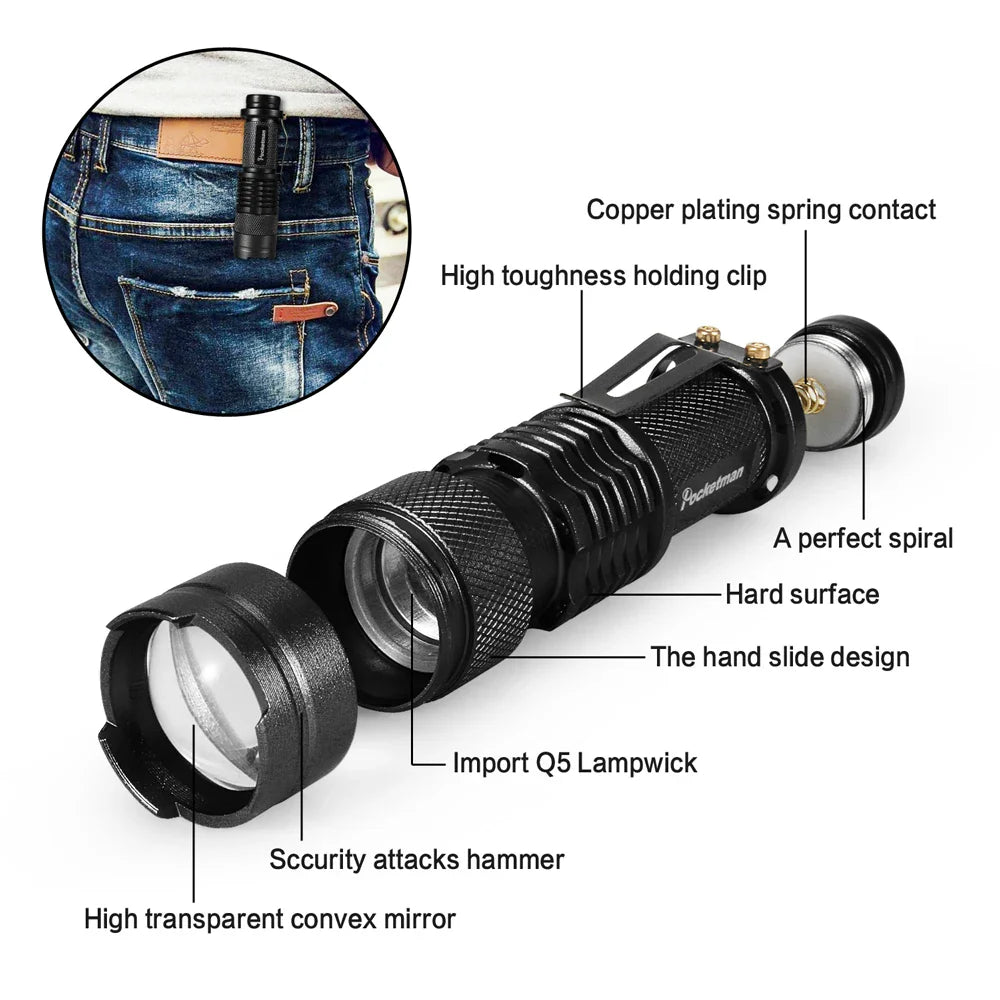 LuminiX 5-Pack LED Zaklamp